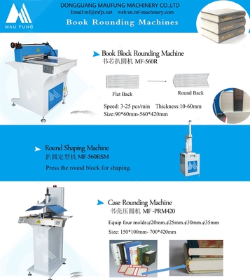 دستگاه نیمه اتوماتیک براده‌برداری و گرد کردن عطف کتاب MAUFUNG چین مدل MF-560R