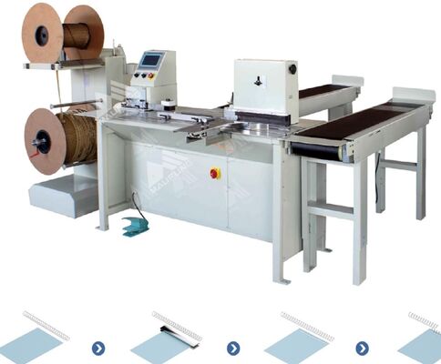 دستگاه صحافی مارپیچ کتاب CE Twin Coil، 25 عدد در دقیقه، مدل MF-SDM360، با طول 360 میلی‌متر